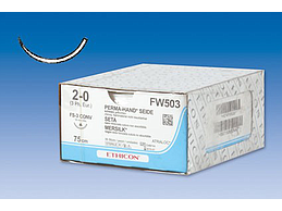 SUTURE SOIE FW  503  2-0 75CM 16C 3/8 FS3 36PCS