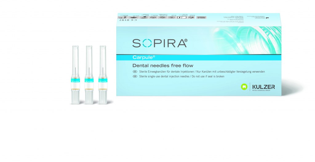 SOPIRA CARPULE NEEDLES FREE FLOW 30G, 12 mm