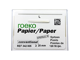 POINTE PAPIER CONVENTIONAL STERIL L 120 PC