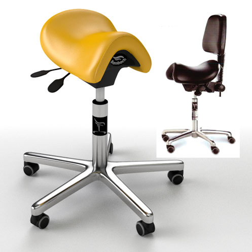 BAMBACH TABOURET AZTEC JAUNE AVEC DOSSIER