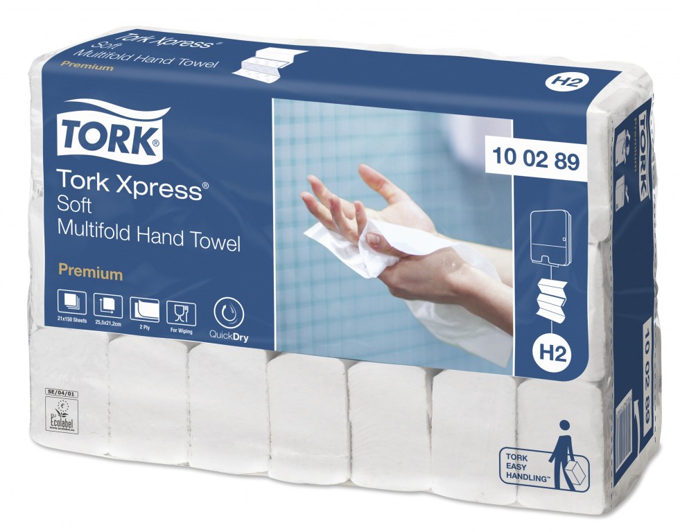 TORK HANDTUCHER INTERFOLD SOFT 2 PLY 21X150 ST