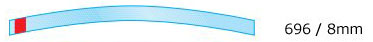 STRIPS TRANSP GEBOGEN 8MM 696