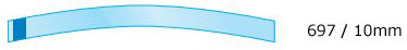 STRIPS TRANSP GEBOGEN 10MM 697