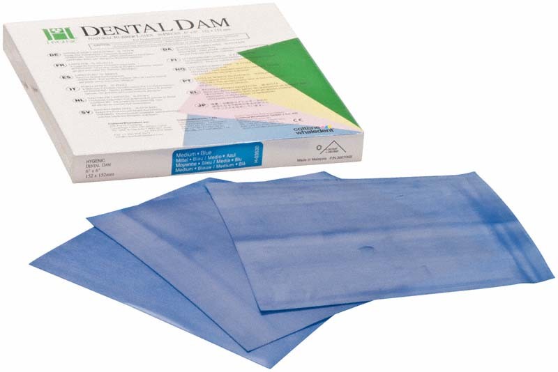DENTAL DAM BLAU MEDIUM 6X6 36 ST