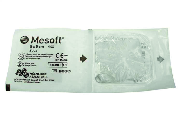 COMPRESSES MESOFT STERILES 5X5CM  75X2PCS
