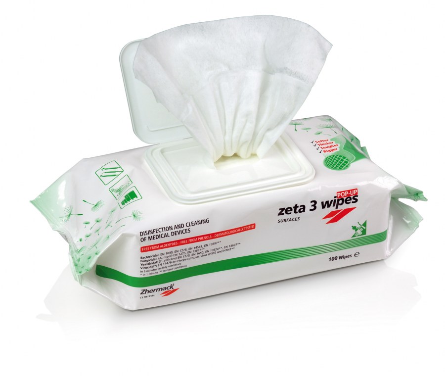 ZETA 3 WIPES POP UP 100ST. SOFT PACK