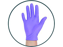 EEHALYARD PURPLE NITRIL HANDSCH.STERIEL S 50S