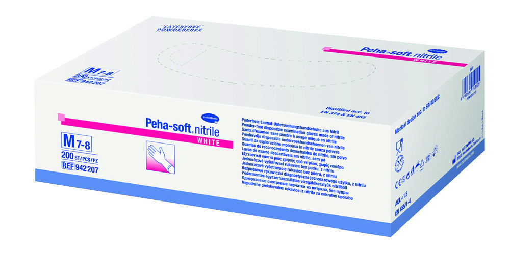 GANTS PEHA SOFT NITRILE BLANC S 200 PCS.